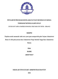 PENGARUH PROGRAM KESELAMATAN DAN KESEHATAN KERJA TERHADAP KINERJA KARYAWAN