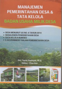 Manajemen Pemerintahan Desa & Tata Kelola Badan Usaha Milik Desa