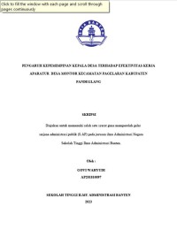 KINERJA USAHA MIKRO KECIL DAN MENENGAH (UMKM) PADA MASA PEMBERLAKUAN PEMBATASAN KEGAITAN MASYARAKAT (PPKM) DI DESA SAKETI KABUPATEN PANDEGLANG BANTEN