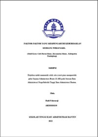 FAKTOR - FAKTOR YANG MEMPENGARUHI KEBERHASILAN SEORANG WIRAUSAHA
