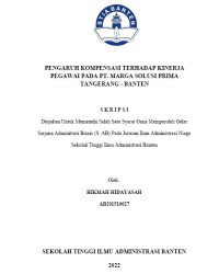 PENGARUH KOMPENSASI TERHADAP KINERJA PEGAWAI PADA PT. MARGA SOLUSI PRIMA TANGERANG - BANTEN