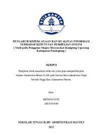 PENGARUH KEPERCAYAAN DAN KUALITAS INFORMASI TERHADAP KEPUTUSAN PEMBELIAN ONLINE