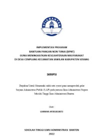 IMPLEMENTASI PROGRAM BANTUAN PANGAN NON TUNAI (BPNT) GUNA MENINGKATKAN KESEJAHTRAAN MASYARAKAT DI DESA CEMPLANG KECAMATAN JAWILAN KABUPATEN SERANG