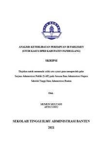ANALISIS KETERLIBATAN PEREMPUAN DI PARLEMEN (STUDI KASUS DPRD KABUPATEN PANDEGLANG