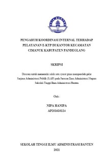 PENGARUH KOORDINASI INTERNAL TERHADAP PELAYANAN E-KTP DI  KANTOR KECAMATAN CIMANUK KABUPATEN PANDEGLANG
