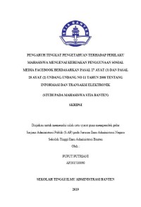 PENGARUH TINGKAT PENGETAHUAN TERHADAP PERILAKU MAHASISWA MENGENAI KEBIJAKAN PENGGUNAAN SOSIAL
