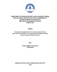IMPLEMENTASI PROGRAM KELUARGA HARAPAN (PKH) DALAM UPAYA PENANGGULANGAN KEMISKINAN DI KELURAHAN PAGADUNGAN KECAMATAN KARANGTANJUNG TAHUN 2017