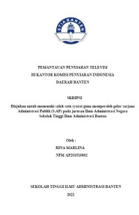 PEMANTAUAN PENYIARAN TELEVISI DI KANTOR KOMISI PENYIARAN  NDONESIA DAERAH BANTEN