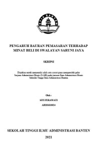 PENGARUH BAURAN PEMASARAN TERHADAP MINAT BELI DI SWALAYAN SARUNI JAYA