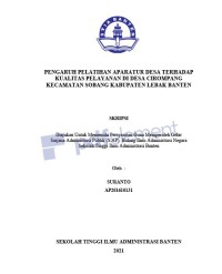 Image of PENGARUH PELATIHAN APARATUR DESA TERHADAP KUALITAS PELAYANAN DI DESA CIROMPANG KECAMATAN SOBANG KABUPATEN LEBAK BANTEN