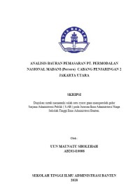 ANALISIS BAURAN PEMASARAN PT. PERMODALAN NASIONAL MADANI (PERSERO) CABANG PENJARINGAN JAKARTA UTARA