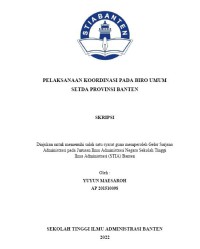 PELAKSANAAN KOORDINASI PADA BIRO UMUM  SETDA PROVINSI BANTEN