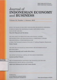 Journal of Indonesian Economy and Business
